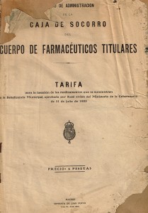 Tarifa Farmacéutica para la Beneficencia Municipal